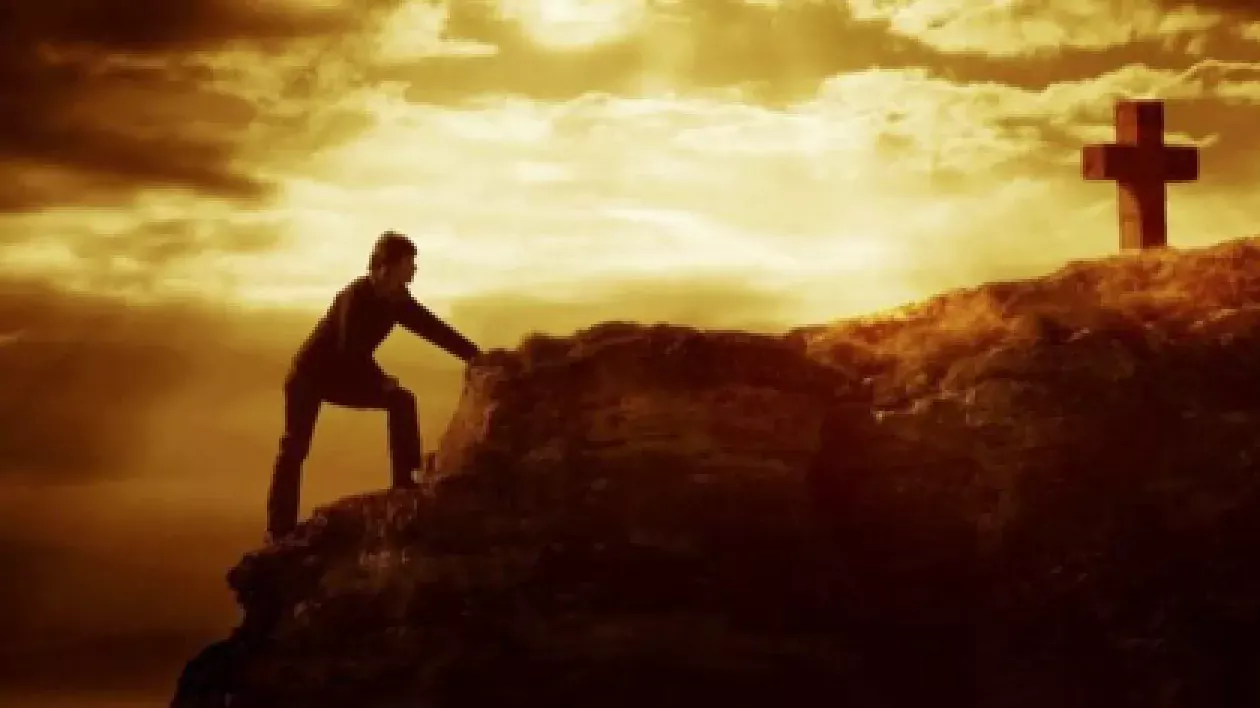 Man Contemplating the Cross